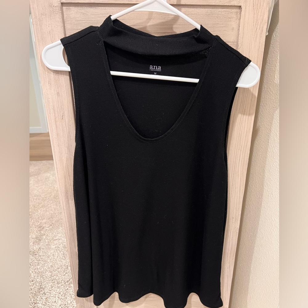 a.n.a mock high neck cutout Sleeveless Top